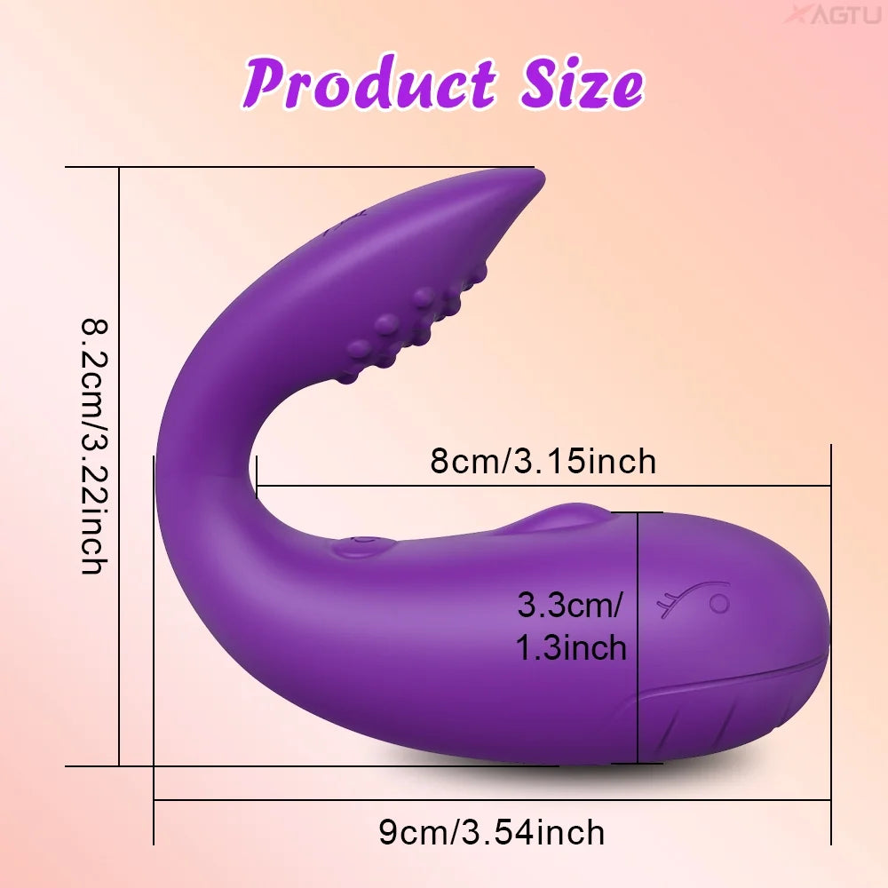 Wearable Vibrator, APP Remote Control Vibrating Panties with 9 Vibrating Modes for G Spot Purple